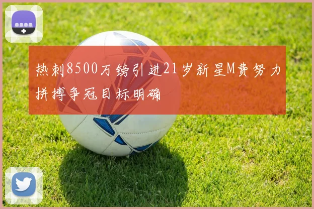 热刺8500万镑引进21岁新星M费努力拼搏争冠目标明确